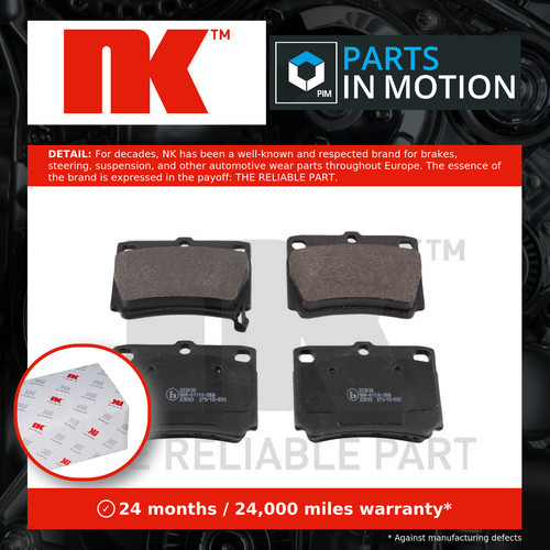 Brake pads set fits - pads, mitsubishi