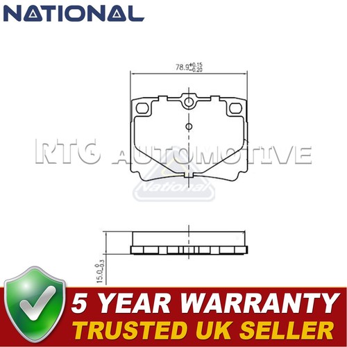 National rear brake - rear, pads